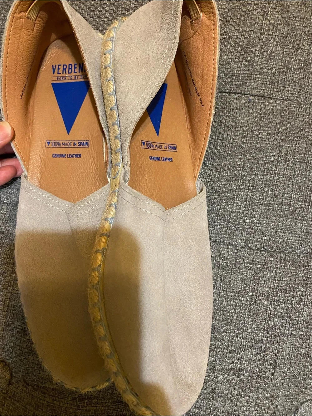 Women’s  Suede Espadrilles in Taupe